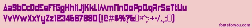 AnglepoiselampshadeRegular Font – Purple Fonts on Pink Background