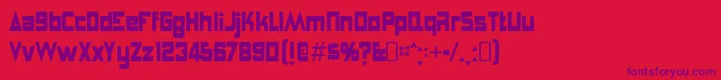 Шрифт AnglepoiselampshadeRegular – фиолетовые шрифты на красном фоне