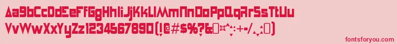 フォントAnglepoiselampshadeRegular – ピンクの背景に赤い文字