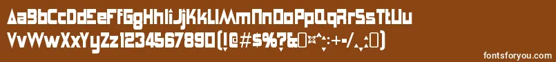 フォントAnglepoiselampshadeRegular – 茶色の背景に白い文字