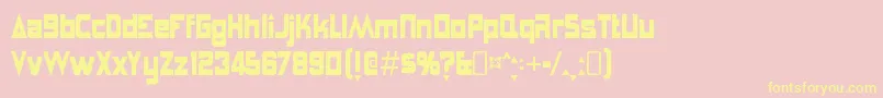 AnglepoiselampshadeRegular Font – Yellow Fonts on Pink Background