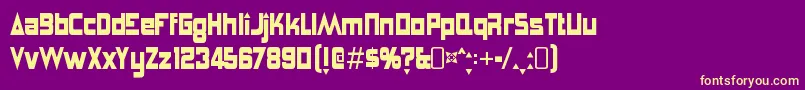 AnglepoiselampshadeRegular Font – Yellow Fonts on Purple Background