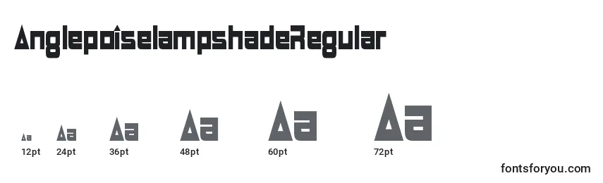 Размеры шрифта AnglepoiselampshadeRegular