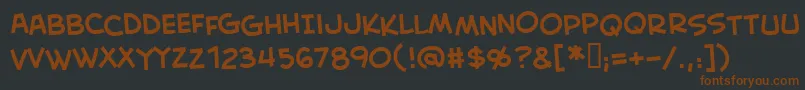 Creabbrg Font – Brown Fonts on Black Background