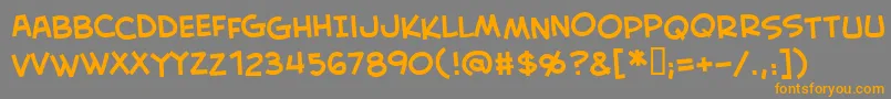 Creabbrg Font – Orange Fonts on Gray Background