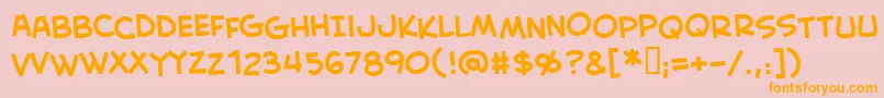 Creabbrg Font – Orange Fonts on Pink Background