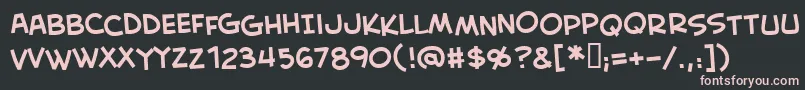 Creabbrg Font – Pink Fonts on Black Background