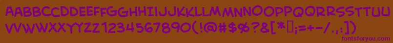 Creabbrg Font – Purple Fonts on Brown Background