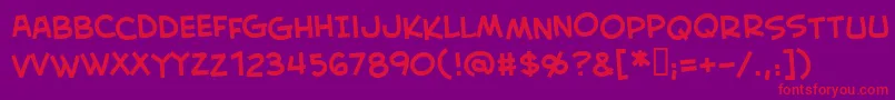 Creabbrg Font – Red Fonts on Purple Background