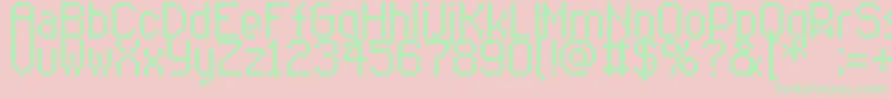 RittswoodofficeLgRegular Font – Green Fonts on Pink Background