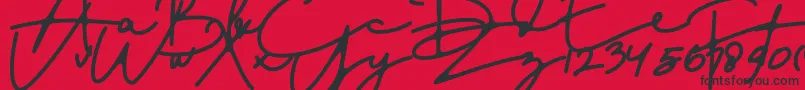 DreamOnly Font – Black Fonts on Red Background