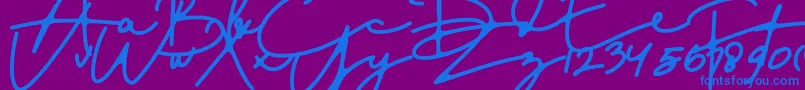 Шрифт DreamOnly – синие шрифты на фиолетовом фоне