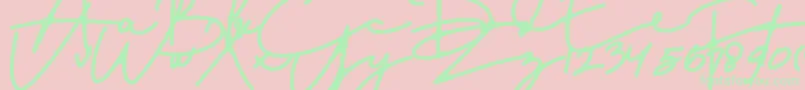 DreamOnly Font – Green Fonts on Pink Background