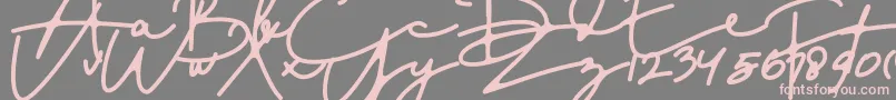 フォントDreamOnly – 灰色の背景にピンクのフォント