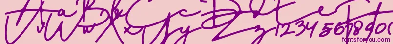 DreamOnly Font – Purple Fonts on Pink Background