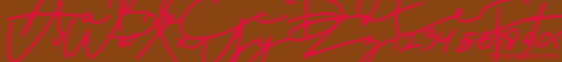 DreamOnly Font – Red Fonts on Brown Background