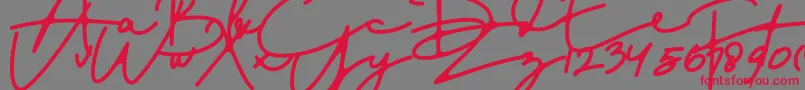 DreamOnly Font – Red Fonts on Gray Background