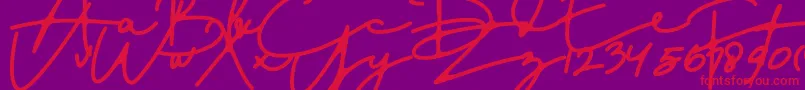 DreamOnly Font – Red Fonts on Purple Background