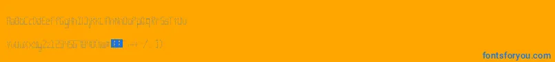 Rank Font – Blue Fonts on Orange Background