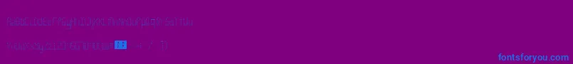 Rank-Schriftart – Blaue Schriften auf violettem Hintergrund