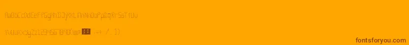 Rank Font – Brown Fonts on Orange Background