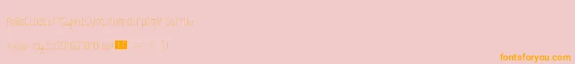 Fonte Rank – fontes laranjas em um fundo rosa