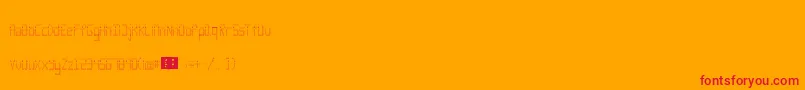 Rank Font – Red Fonts on Orange Background