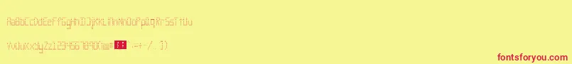 Rank Font – Red Fonts on Yellow Background