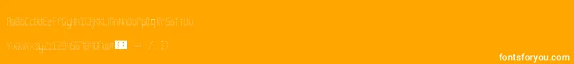 Rank Font – White Fonts on Orange Background
