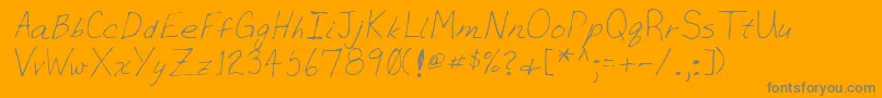 Lehn036 Font – Gray Fonts on Orange Background