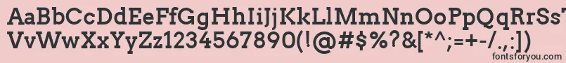 Police TwentytwelveslabBold – polices noires sur fond rose