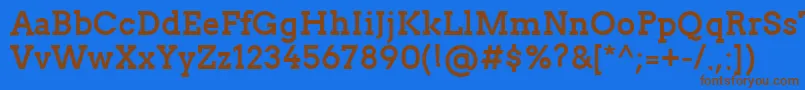 TwentytwelveslabBold Font – Brown Fonts on Blue Background