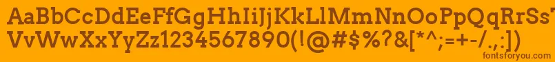 TwentytwelveslabBold Font – Brown Fonts on Orange Background