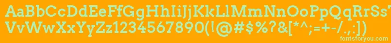 Шрифт TwentytwelveslabBold – зелёные шрифты на оранжевом фоне