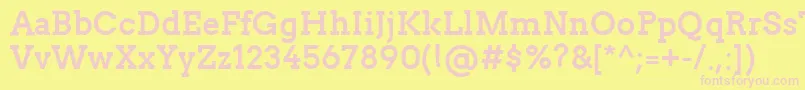 TwentytwelveslabBold Font – Pink Fonts on Yellow Background