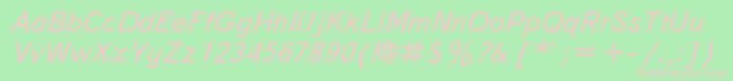 Txb56 Font – Pink Fonts on Green Background