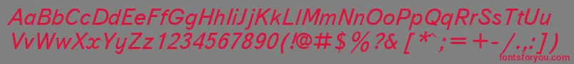 Txb56 Font – Red Fonts on Gray Background