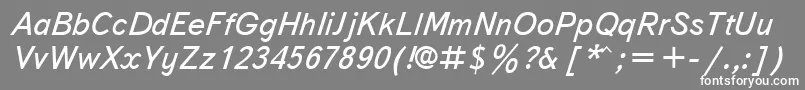 フォントTxb56 – 灰色の背景に白い文字