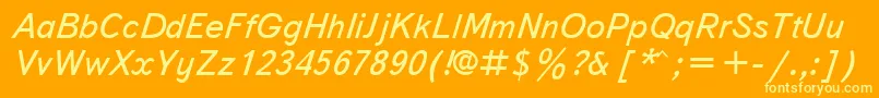 En savoir plus sur la police Txb56 Police Txb56 – polices jaunes sur fond orange