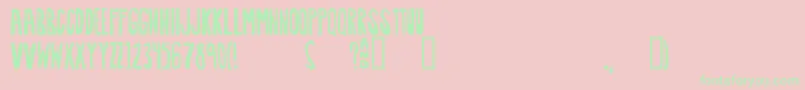 Awkward Font – Green Fonts on Pink Background