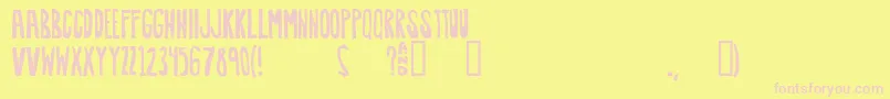 Awkward Font – Pink Fonts on Yellow Background