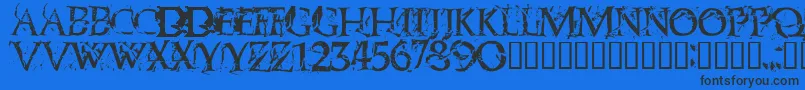 Blasphemy Font – Black Fonts on Blue Background