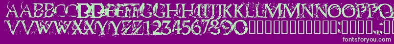 Blasphemy Font – Green Fonts on Purple Background