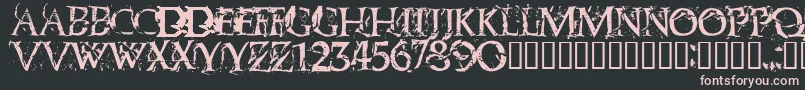 Blasphemy Font – Pink Fonts on Black Background