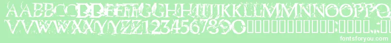 Blasphemy Font – White Fonts on Green Background