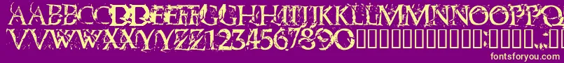 Blasphemy Font – Yellow Fonts on Purple Background