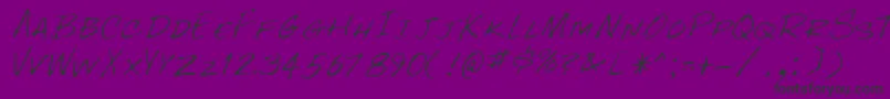 Шрифт RockyRegular – чёрные шрифты на фиолетовом фоне