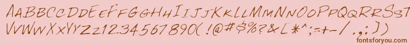 More about RockyRegular Font RockyRegular Font – Brown Fonts on Pink Background