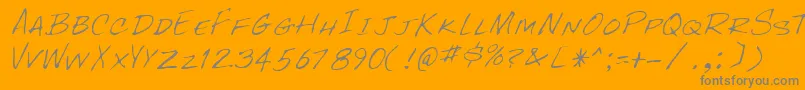 Police RockyRegular – polices grises sur fond orange