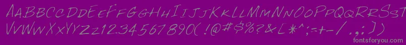 RockyRegular Font – Gray Fonts on Purple Background